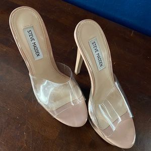 Steve Madden clear heels